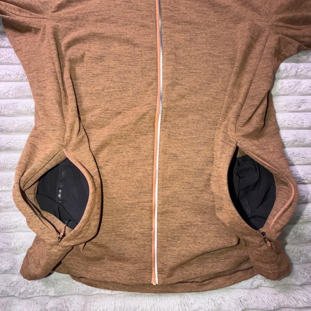 Lululemon Surge Warm Full Zip Hoodie Mens XXL Copper Brown Heathered Jacket 2XL
